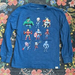 Gap Marvel Superhero Long Sleeve Tee, Size 6